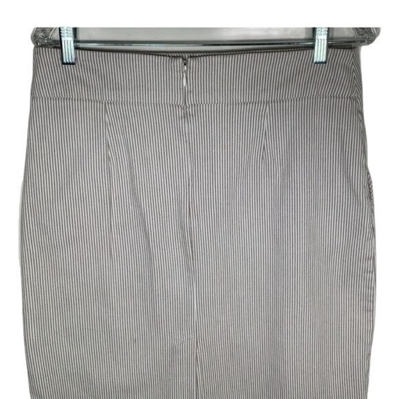 Chadwicks of Boston Pinstripe Pencil Skirt Women’s 8 Beige Cotton Blend - Picture 8 of 11